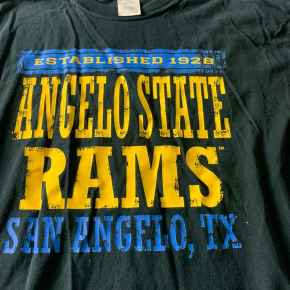 Vintage Angelo State Rams San Antonio Texas Tee Black - Picture 4 of 8